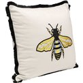 Decorative cushion Bee, white, 45x45cm