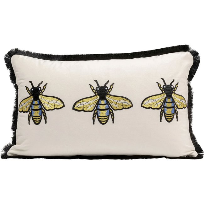 Decorative cushion Bees White, 50x30cm