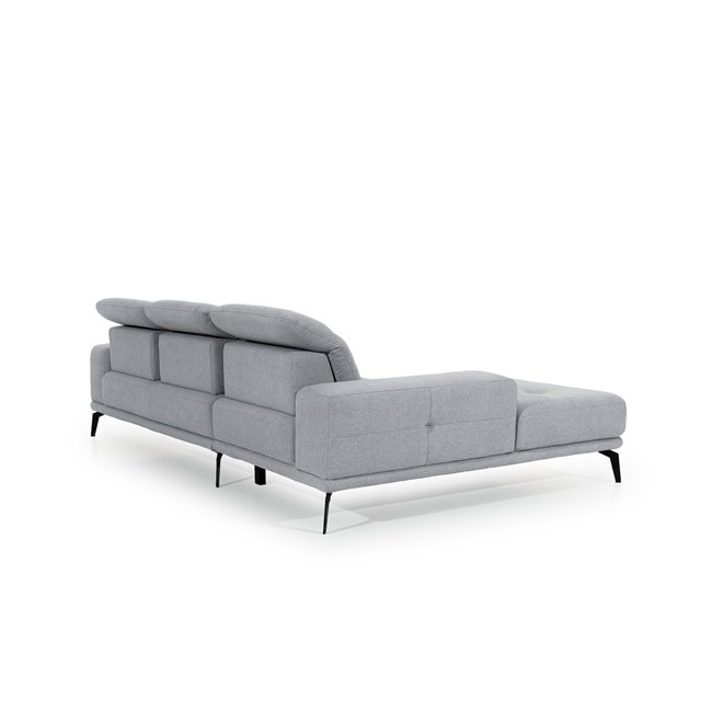 Corner sofa Eltorrenso L, Paros 06, gray, H98x265x53cm