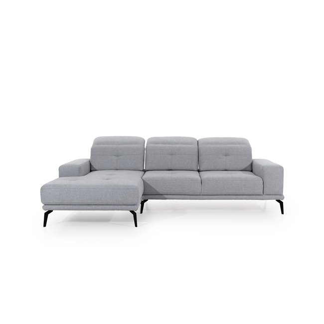 Угловой диван Eltorrenso L, Soft 17, белый, H98x265x53см