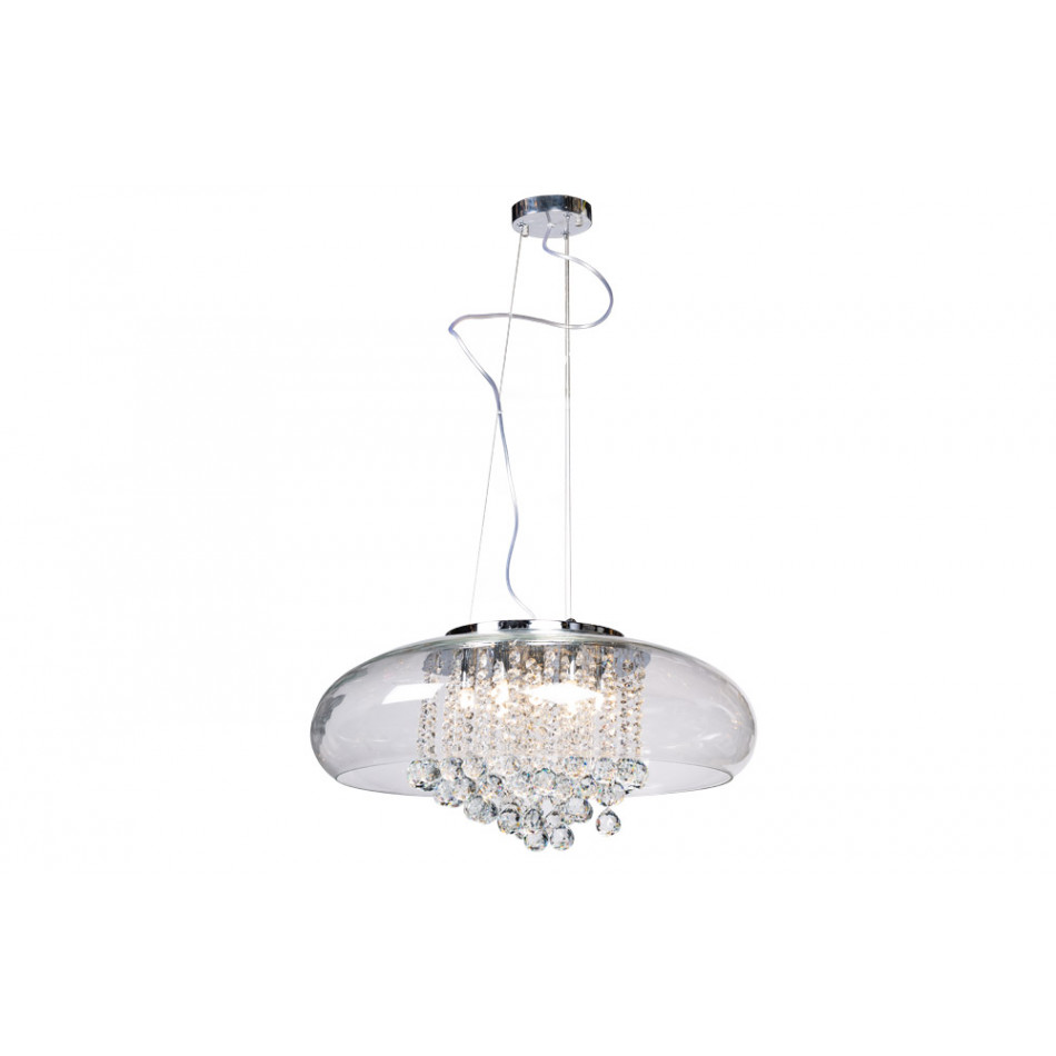 Griestu lampa Raido, stikls,  G9 6x35W (max), H-45-130cm, Ø-45cm
