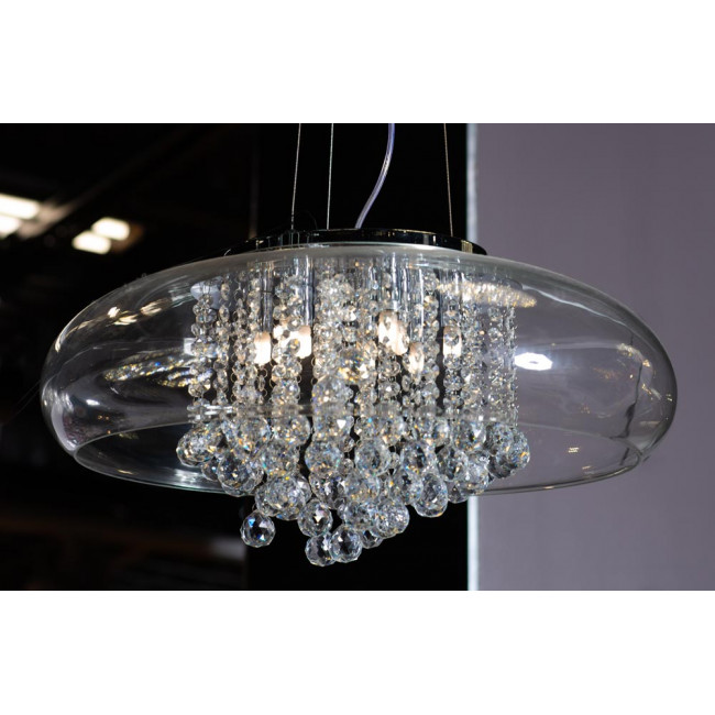 Griestu lampa Raido, stikls,  G9 6x35W (max), H-45-130cm, Ø-45cm