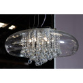 Griestu lampa Raido, stikls,  G9 6x35W (max), H-45-130cm, Ø-45cm