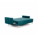 Sofa bed Elsgard, Monolith 09 brown, dark brown cushions, H93x233x92cm