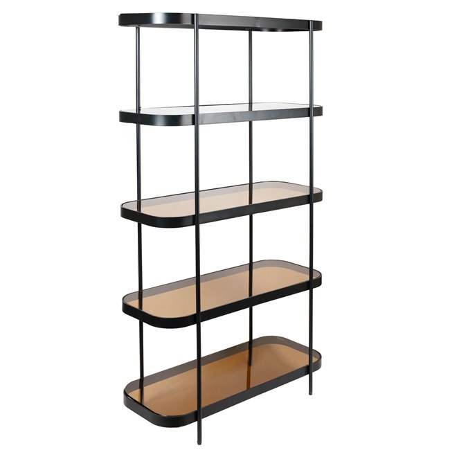 Полка Lainna, металл/стекло H160x90x38cm