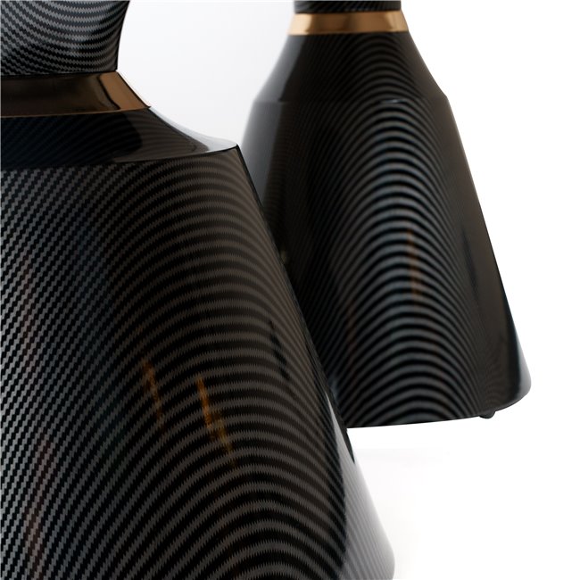 Набор журнальных столиков Wailly, 2 шт., спеченный камень/металл, D80см H44см, D60см H50см