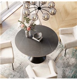Dining table Grande Possibilita, black, H73xD120cm