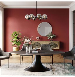 Dining table Grande Possibilita, black, H77x220x120cm