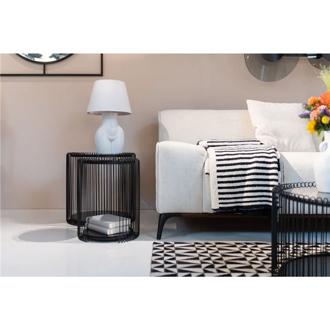 Side table set Wire Double, 2 pcs, black, H46xD45cm