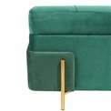 Pouf with storage Calavena L, green velvet, H44x83x43cm
