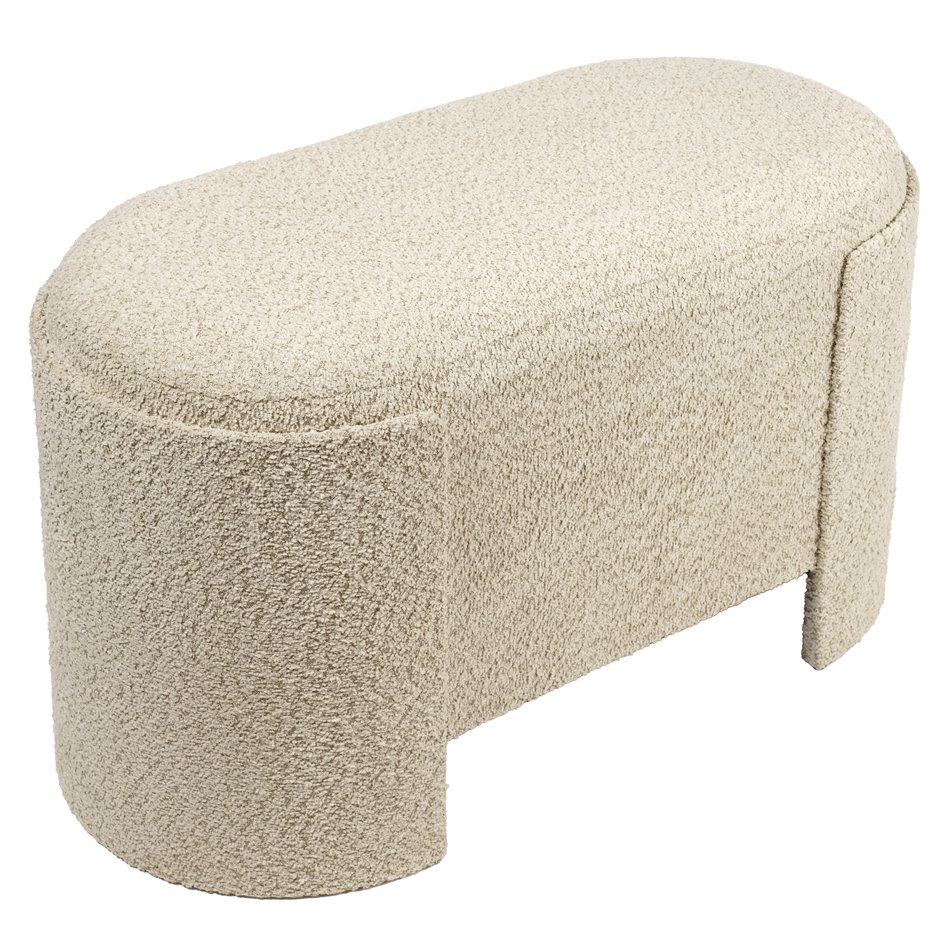 Bench with storage box Caldelar L, beige, H47x84x41cm