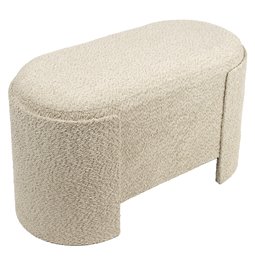 Bench with storage box Caldelar L, beige, H47x84x41cm
