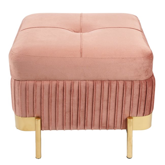 Pouf with storage Calanna S, mauve, velvet, H32x40x40cm