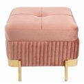 Pouf with storage Calanna S, mauve, velvet, H32x40x40cm