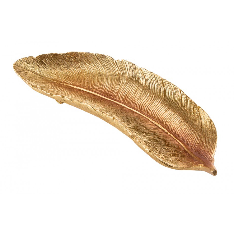 Настенный декор Leaf, золотой, 20x8.5x3cm