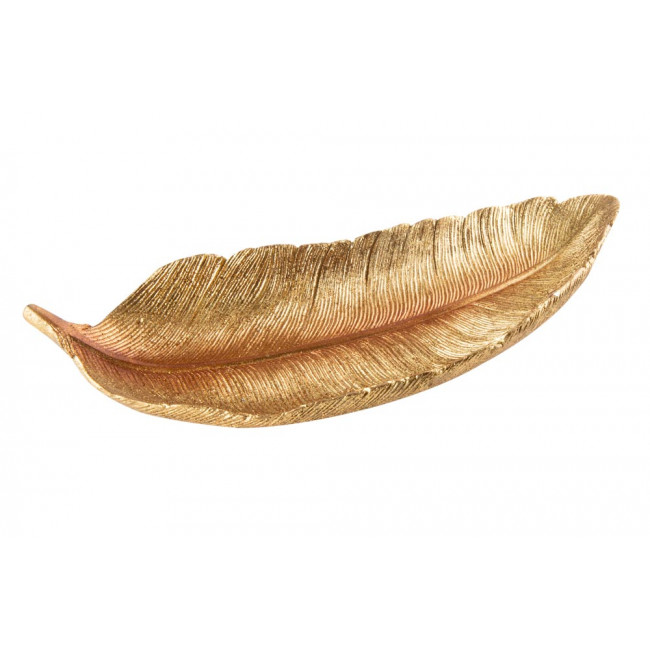 Wall decor Leaf, golden, 20x8.5x3cm