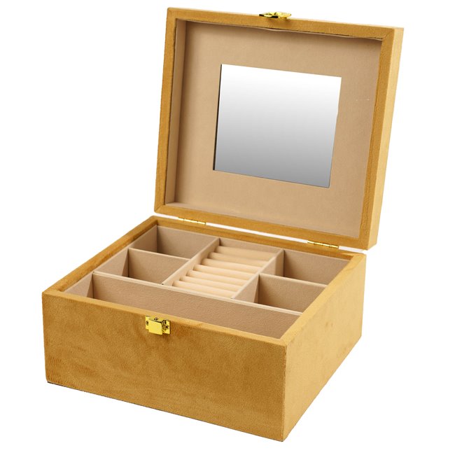 Jewelry box Calvello, golden color, 23.5x21x12cm