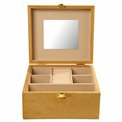 Jewelry box Calvello, golden color, 23.5x21x12cm