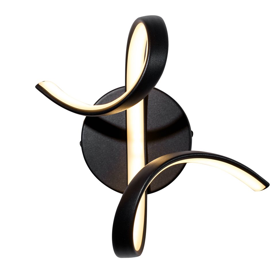 Wall  lamp Moden BK,black, H24x23x18.5cm, 10W/LED, 3000K,550