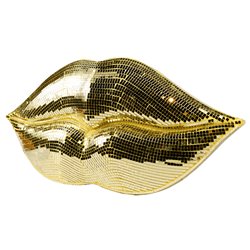 Wall hanging Lip gold,  H27x58x7cm