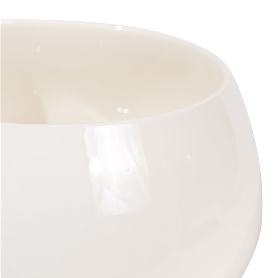 Salad bowl Nora, white color, porcelain, H10,8cm, D21cm