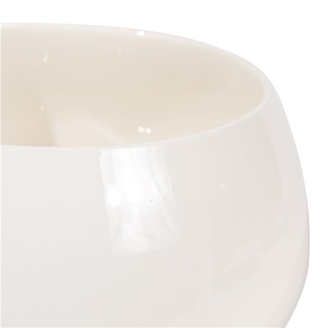Salad bowl Nora, white color, porcelain, H10,8cm, D21cm