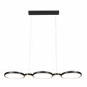 Pendant lamp  Mogliano, black, H8-115x95x25cm, LED 42W,3000K