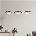 Pendant lamp Mogliano, black, H8-115x95x25cm, LED 42W, 3000K, 2310lm