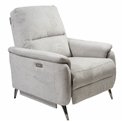 Electric recliner Olleo, light gray, H85-102x85x95-155cm, seat height 52cm