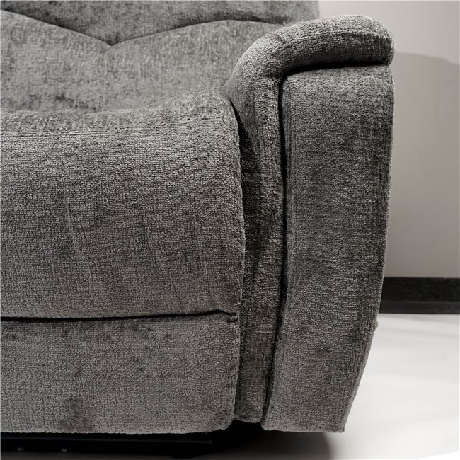 Doubble recliner Obernburg 8, grey, electrically adjustable, H103cm L103-164cm W189cm, seat height 57cm
