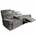 Doubble recliner Obernburg 8, grey, electrically adjustable, H103cm L103-164cm W189cm, seat height 57cm
