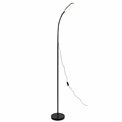 Floor lamp Monor, black, H145x20x4.7cm, LED 7W, 3000K, 590lm