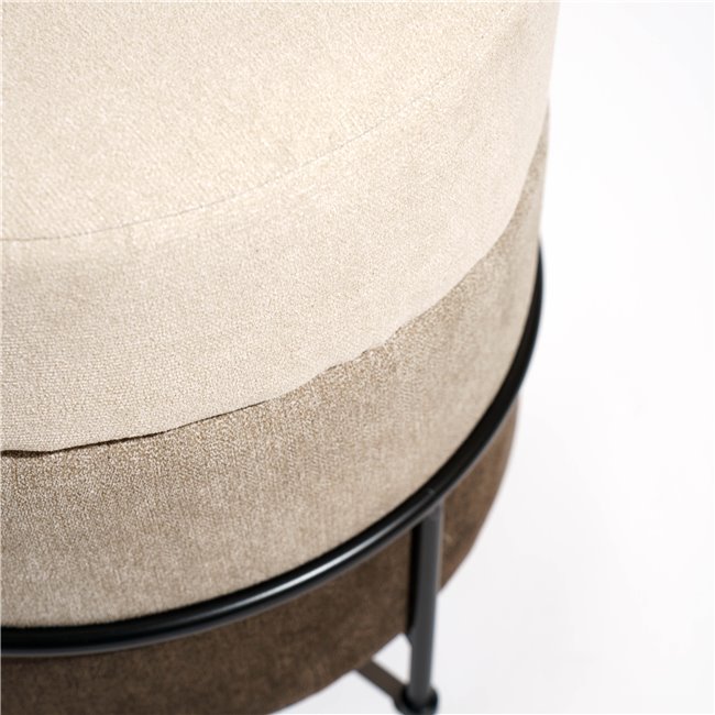 Pouf Mariola B MD, brown/beige, H45xD48cm