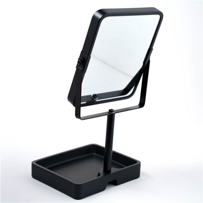 Table mirror, rotatable, black, H30x15,2x12,8cm