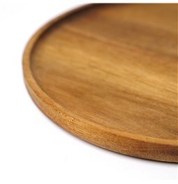 Plate MINA, brown, acacia wood, D20cm