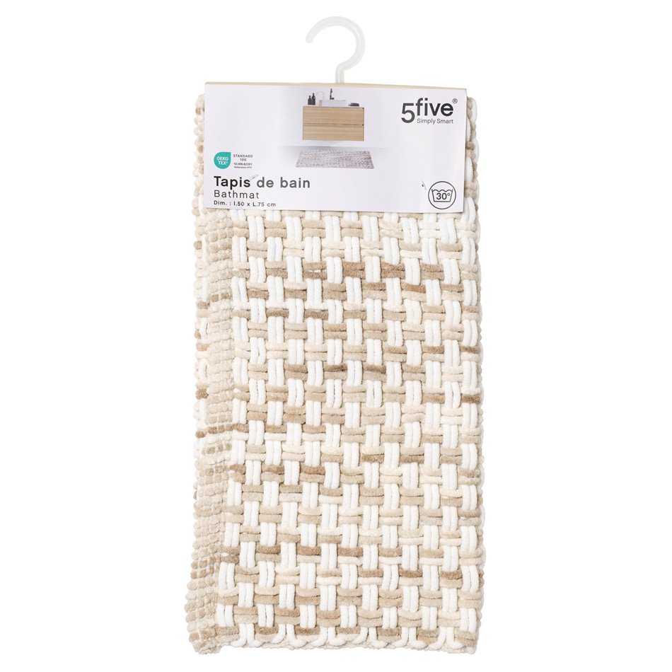 Bathmat Tresse, taupe, 50x75cm