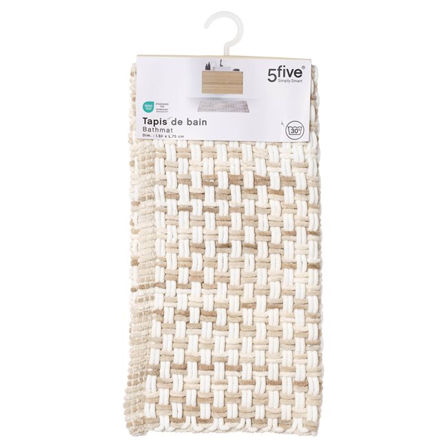 Bathmat Tresse, taupe, 50x75cm