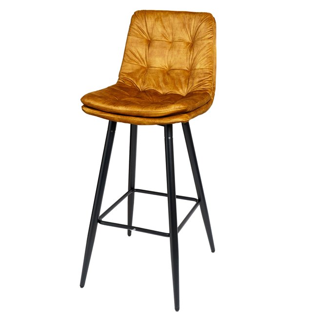 Bar chair Timolin 14, gold color, H95x62.5x47.5cm, seat height 77.5cm