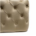 Square stool Lacone, taupe, velvet, H42x84x84cm