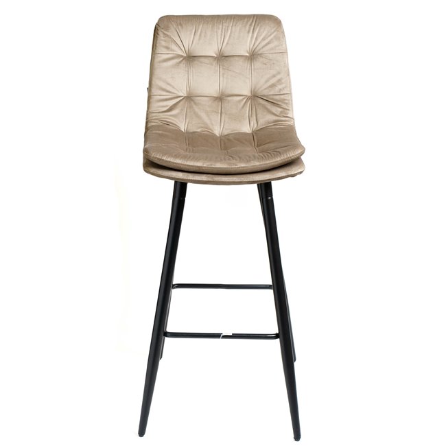 Bar chair Timolin 13, taupe color, H95x62.5x47.5cm, seat height 77.5cm