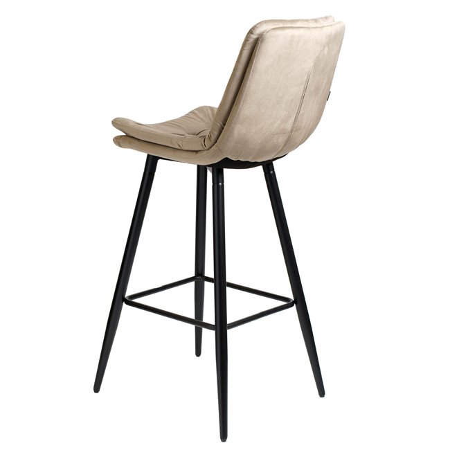 Bar chair Timolin 13, taupe color, H95x62.5x47.5cm, seat height 77.5cm