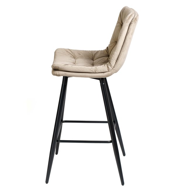 Bar chair Timolin 13, taupe color, H95x62.5x47.5cm, seat height 77.5cm