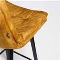 Bar chair Timolin 14, gold color, H95x62.5x47.5cm, seat height 77.5cm