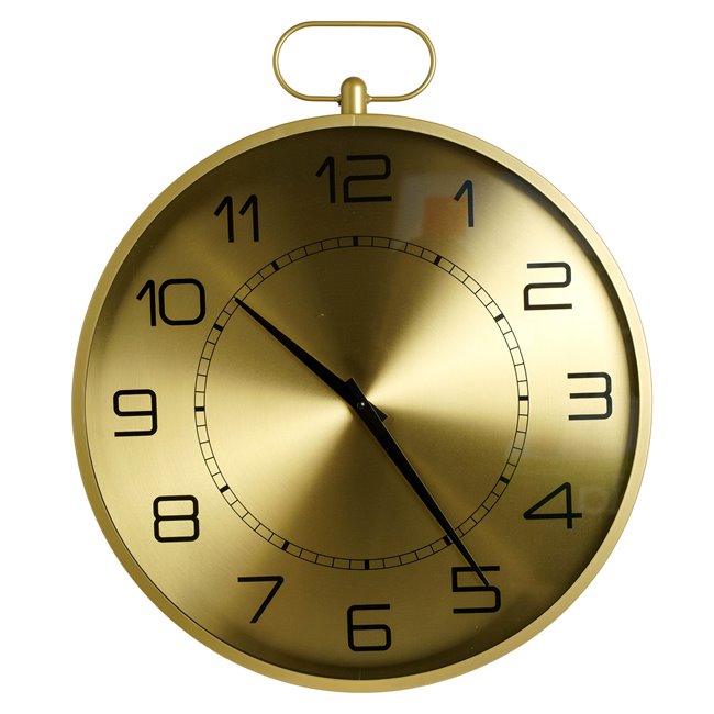 Wall clock Irina, gold color, H63x53x5.5cm