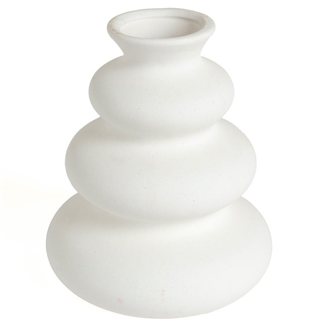 Vase Olm, white, H20cm, D16cm