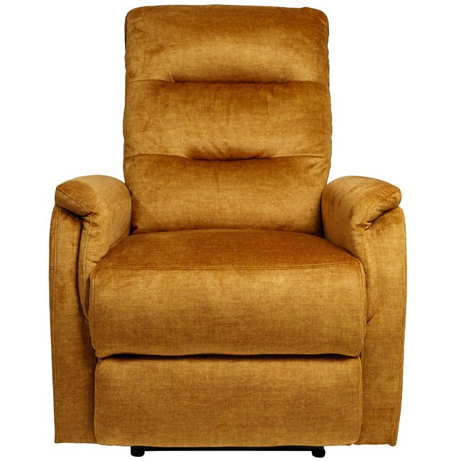 Electric recliner Oktavio, amber color, H90-105x78x93-156cm, seat height 59cm