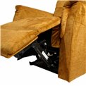 Electric recliner Oktavio, amber color, H90-105x78x93-156cm, seat height 59cm