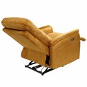 Electric recliner Oktavio, amber color, H90-105x78x93-156cm, seat height 59cm