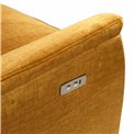 Electric recliner Oktavio, amber color, H90-105x78x93-156cm, seat height 59cm