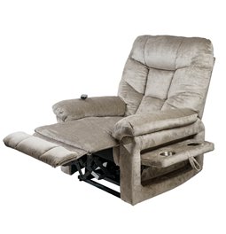 Electric recliner Olando, taupe color, H108-144x93x88-181cm, seat height 76cm